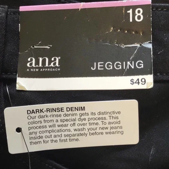 a.n.a - Mid Rise Skinny Jegging Jeans 18 Black - Picture 8 of 11